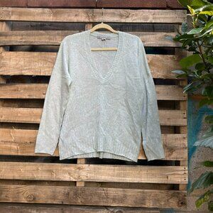 Rocky Barnes x 360 100% Cashmere Light Mint Green V-Neck Sweater